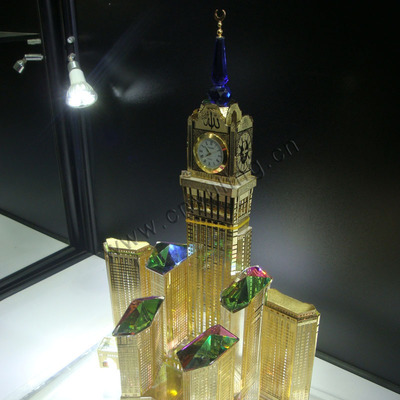 齋月尊禮，圣地縮影 麥加皇家鐘塔水晶模型JY268